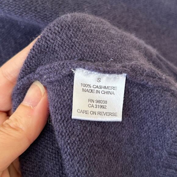 Malika Purple Plum Cashmere Ruffle Hem Tie Cardigan - Picture 6 of 7